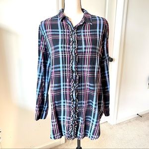BETSEY JOHNSON Cotton Flannel Pajama Nightgown—SZ. Medium